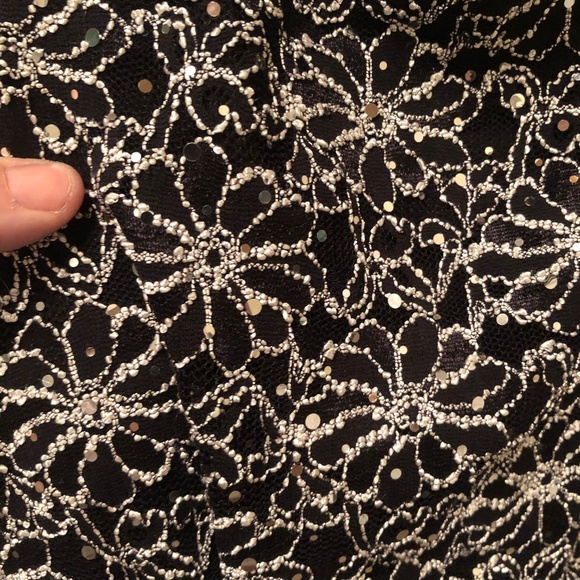 Connected Apparel Black Sleeveless Dress with Sequin Accents - Size 10 -used - Picture 2 of 8